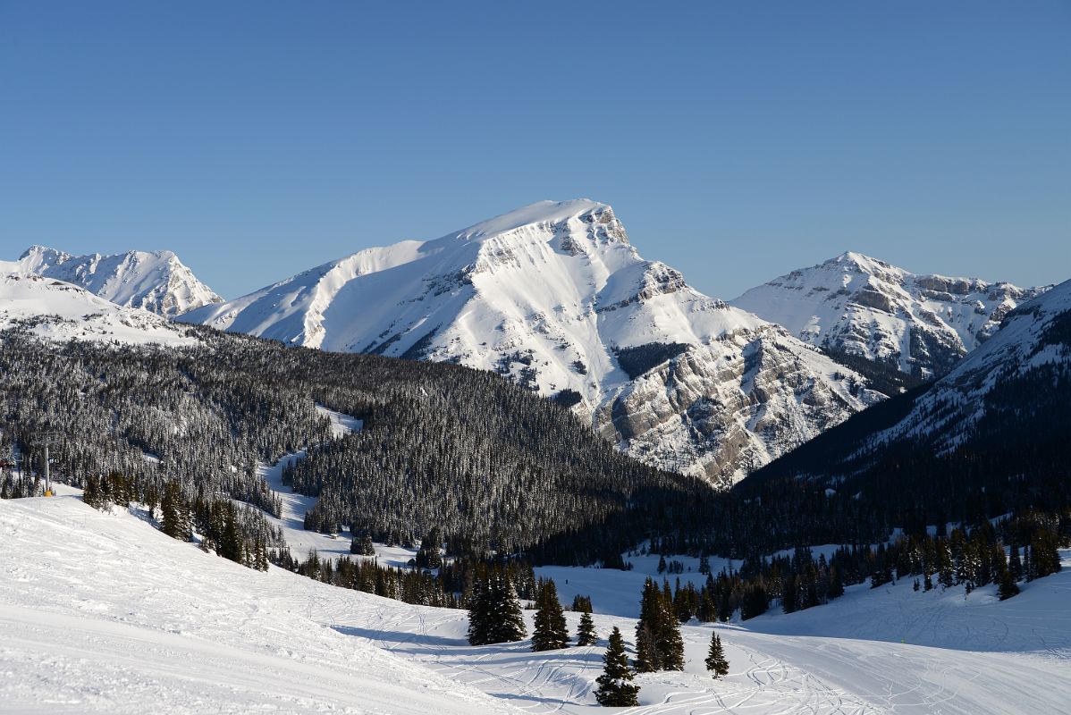 07A Mount Bourgeau Early Morning From Top Of Strawberry Chair At Banff Sunshine Ski Area